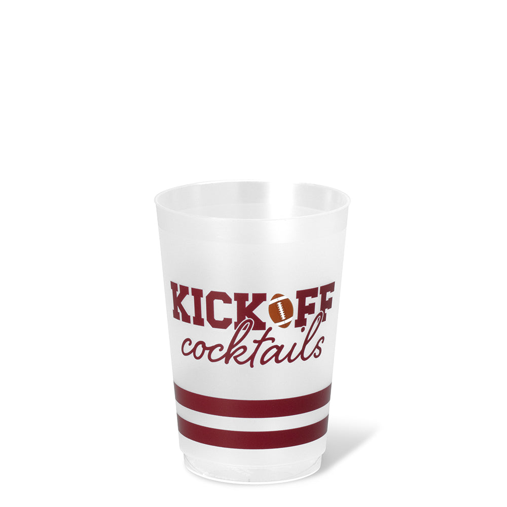 Kickoff Cocktails Maroon Frost Flex Cup 20oz (Set of 8)