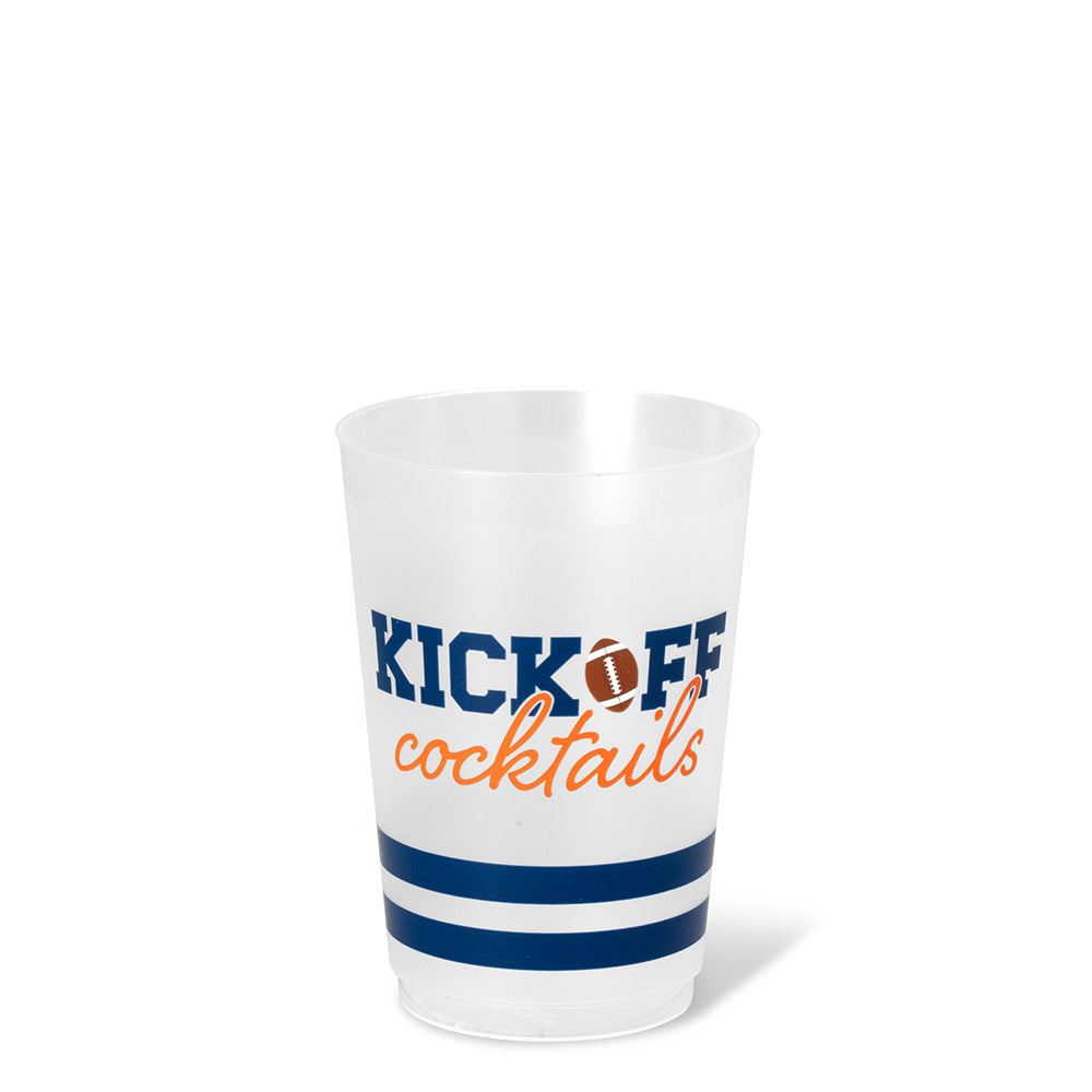 Kickoff Cocktails Navy + Orange Frost Flex Cup 20oz (Set of 8)