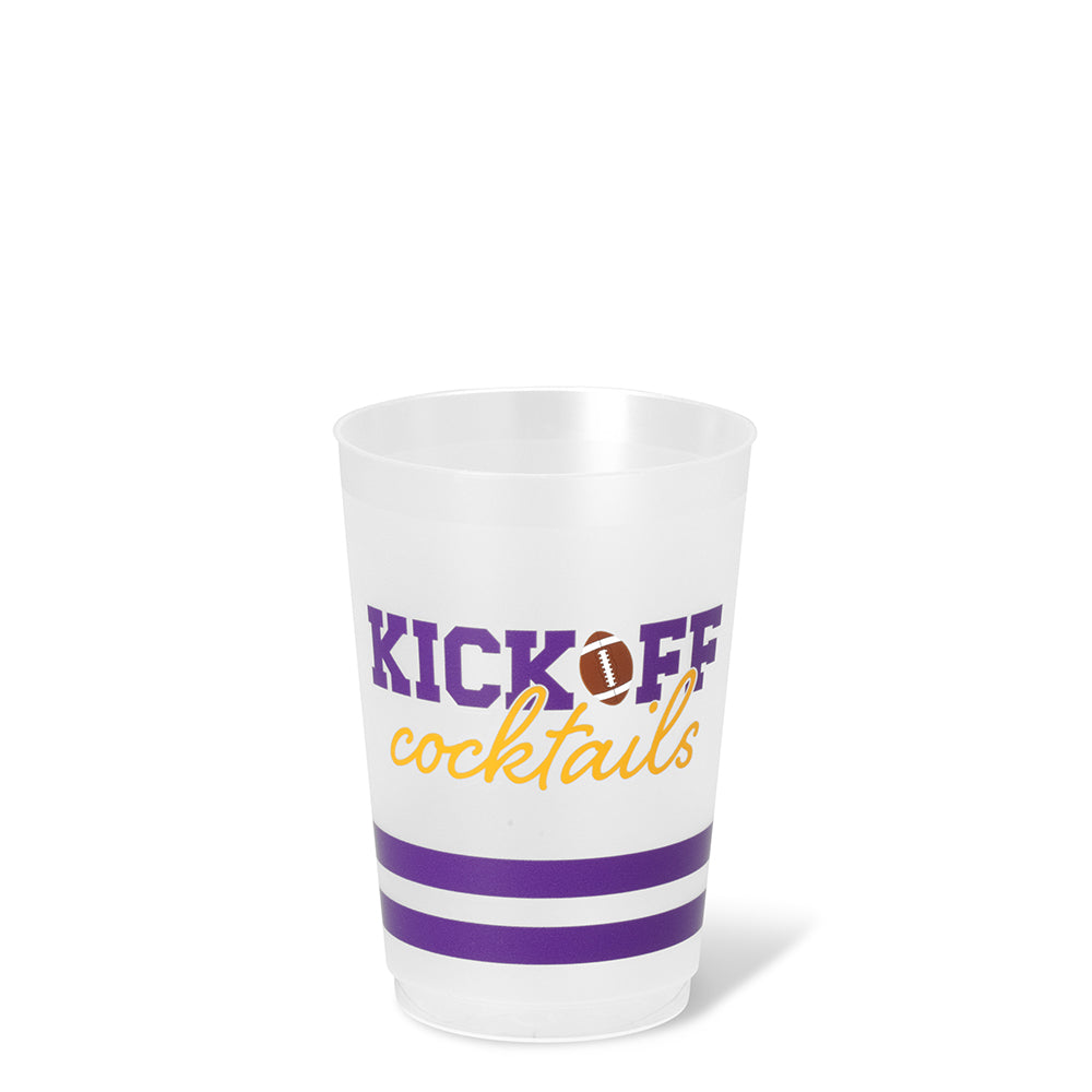 Kickoff Cocktails Purple + Yellow Frost Flex Cup 20oz (Set of 8)
