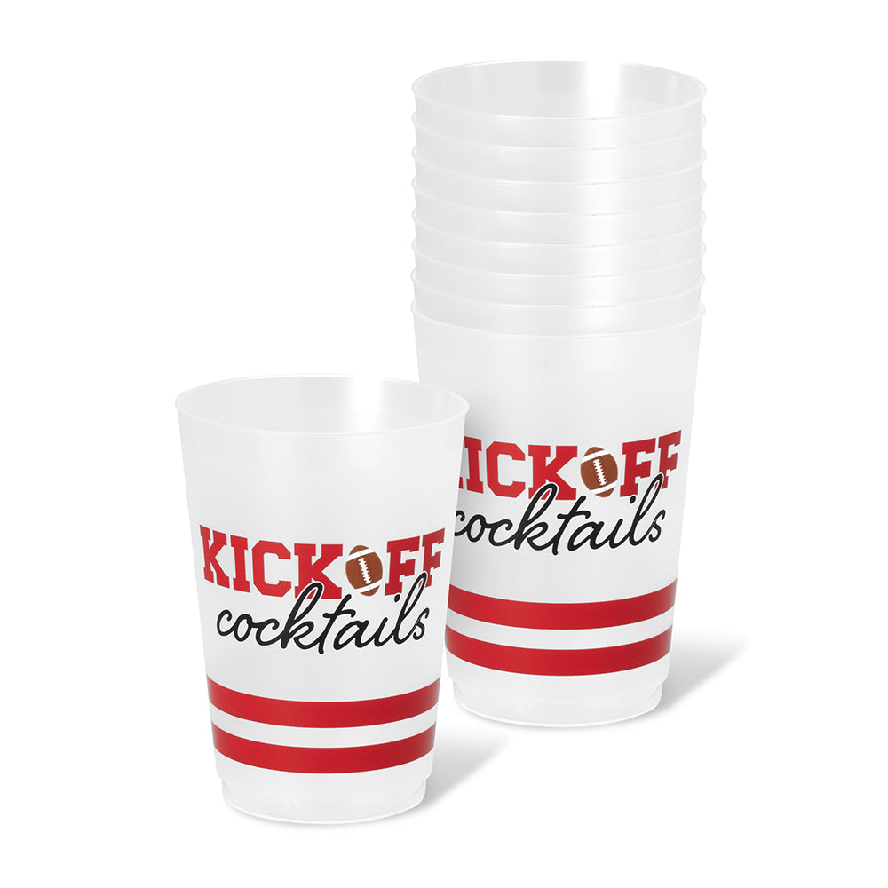 Kickoff Cocktails Red + Black Frost Flex Cup 20oz (Set of 8)