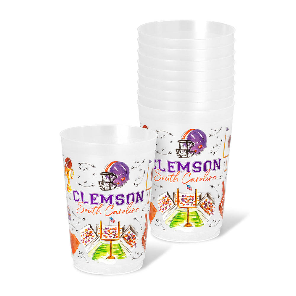 Tailgates in Clemson Frost Flex Cup 20oz (Set of 8)
