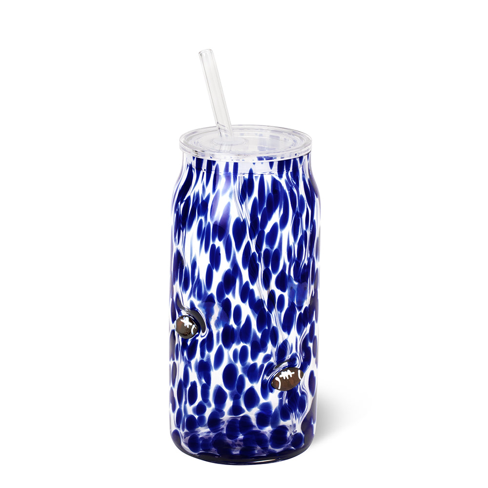 Navy Football Charm Glass 23oz