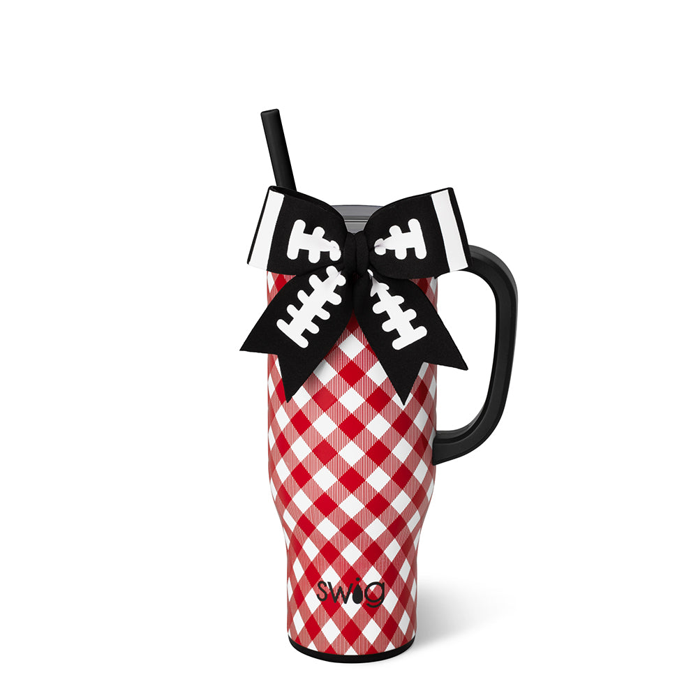 Gameday Gingham Red + Black Mega Mug 30oz