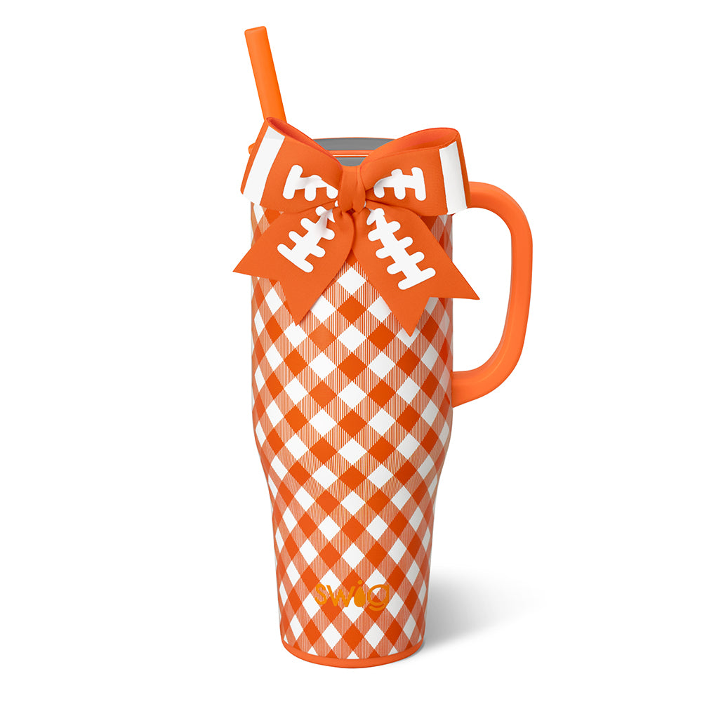Gameday Gingham Orange Mega Mug 40oz