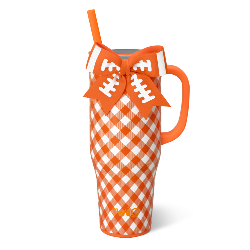 Gameday Gingham Orange Mega Mug 40oz
