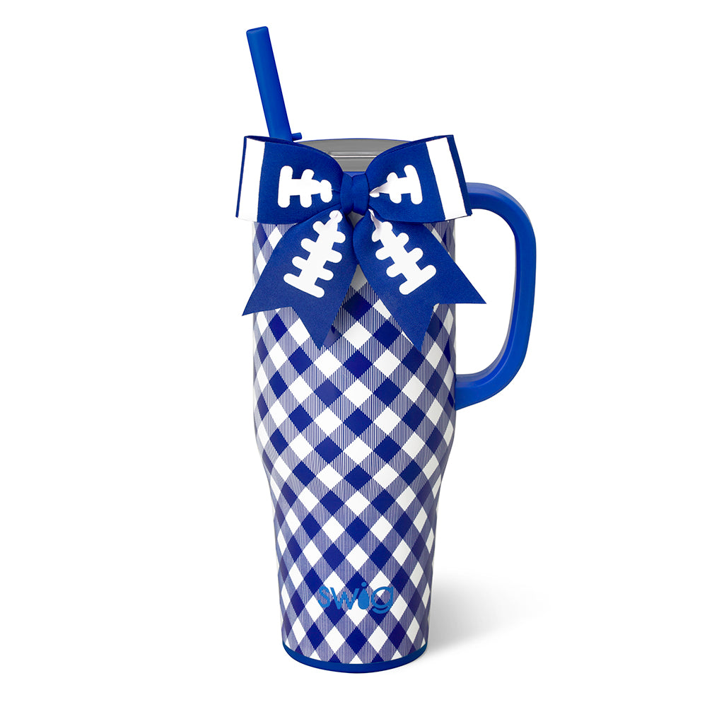 Gameday Gingham Royal Mega Mug 40oz