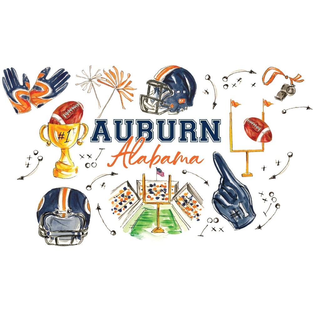Tailgates in Auburn Stemless Wine 12oz
