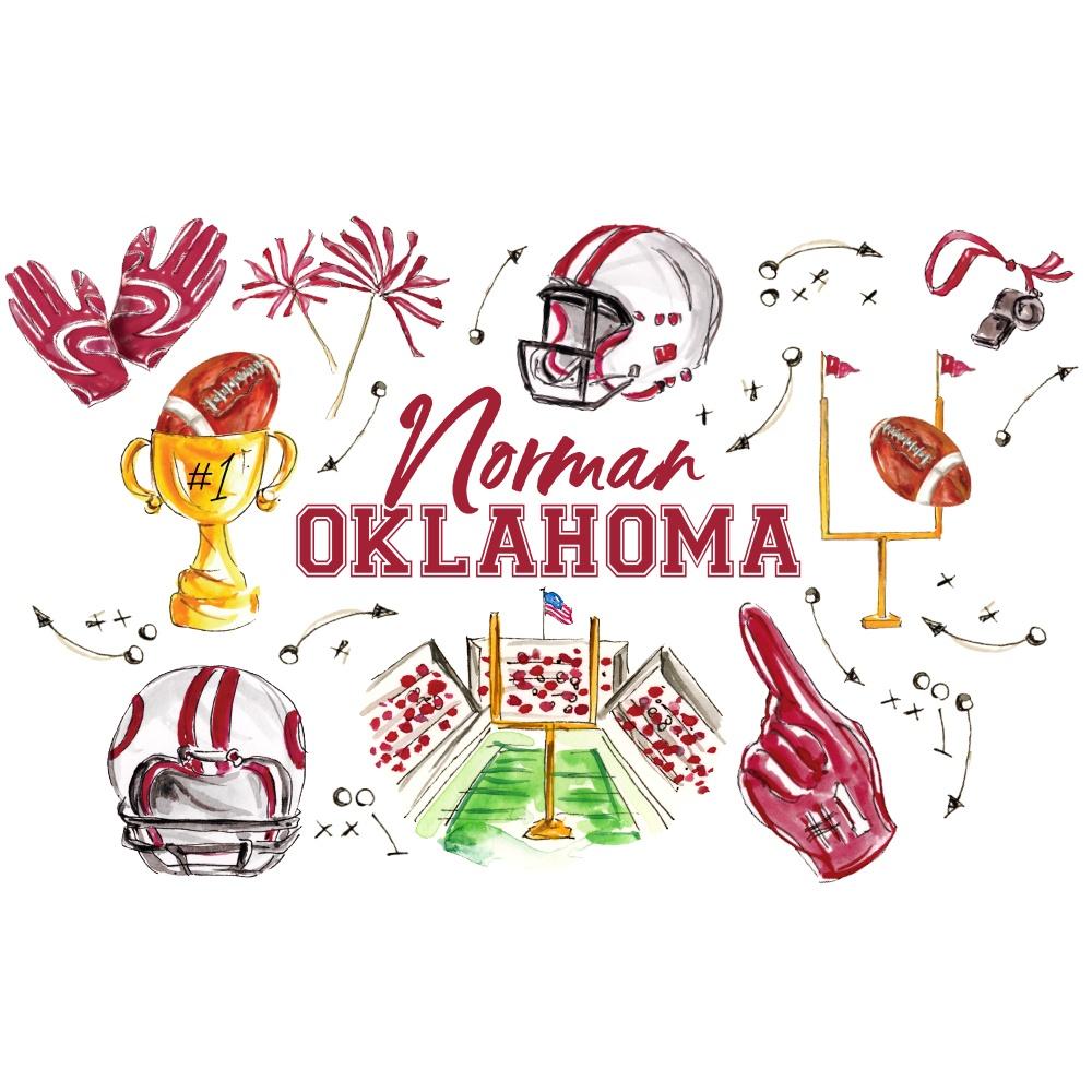 Tailgates in Norman Tea Towel