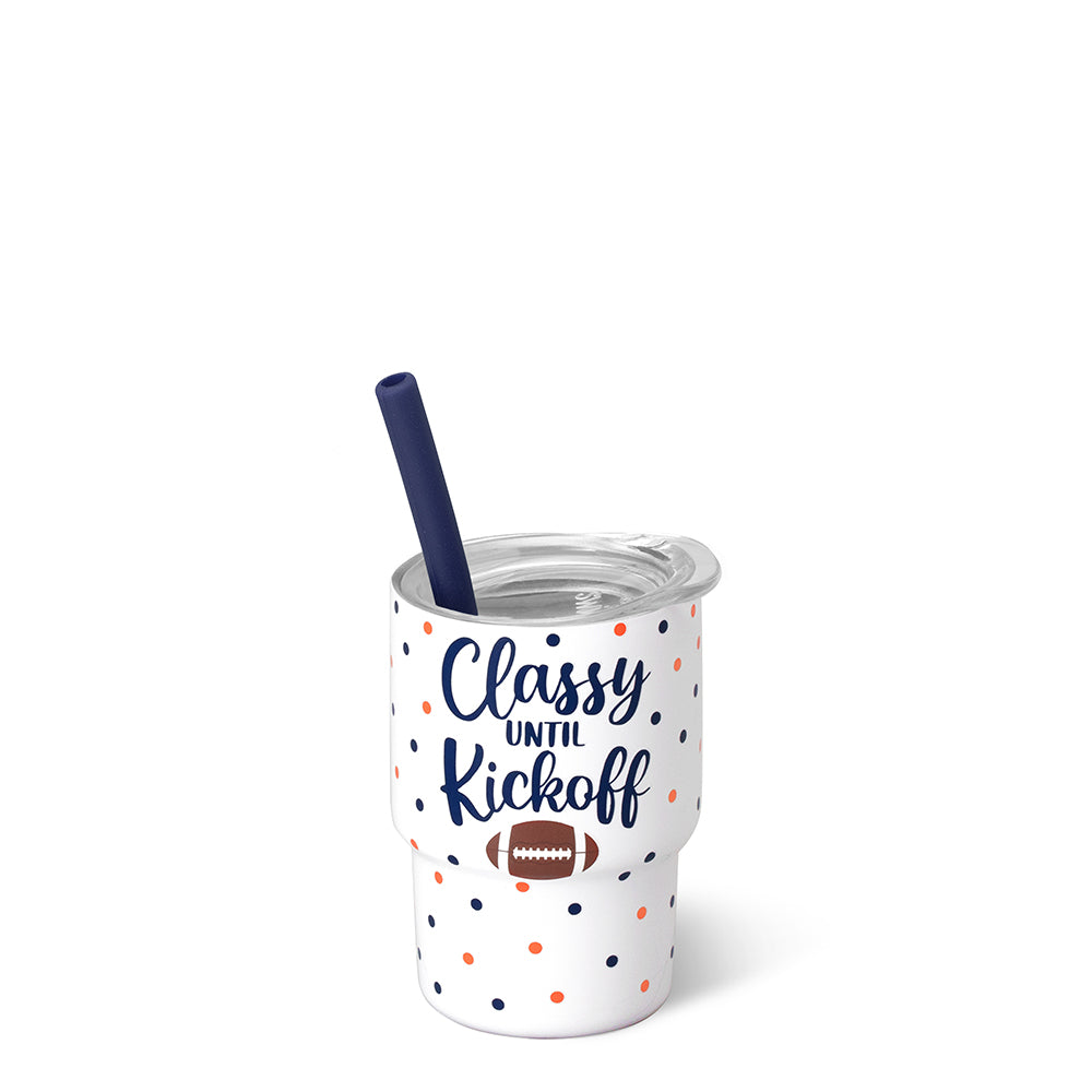 Classy 'Til Kickoff Navy + Orange Swig Shot 2oz