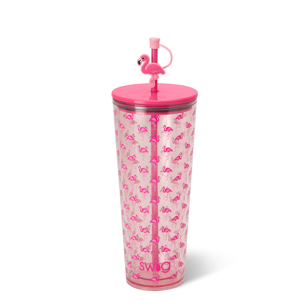Flamingos Plastic Tumbler 24oz