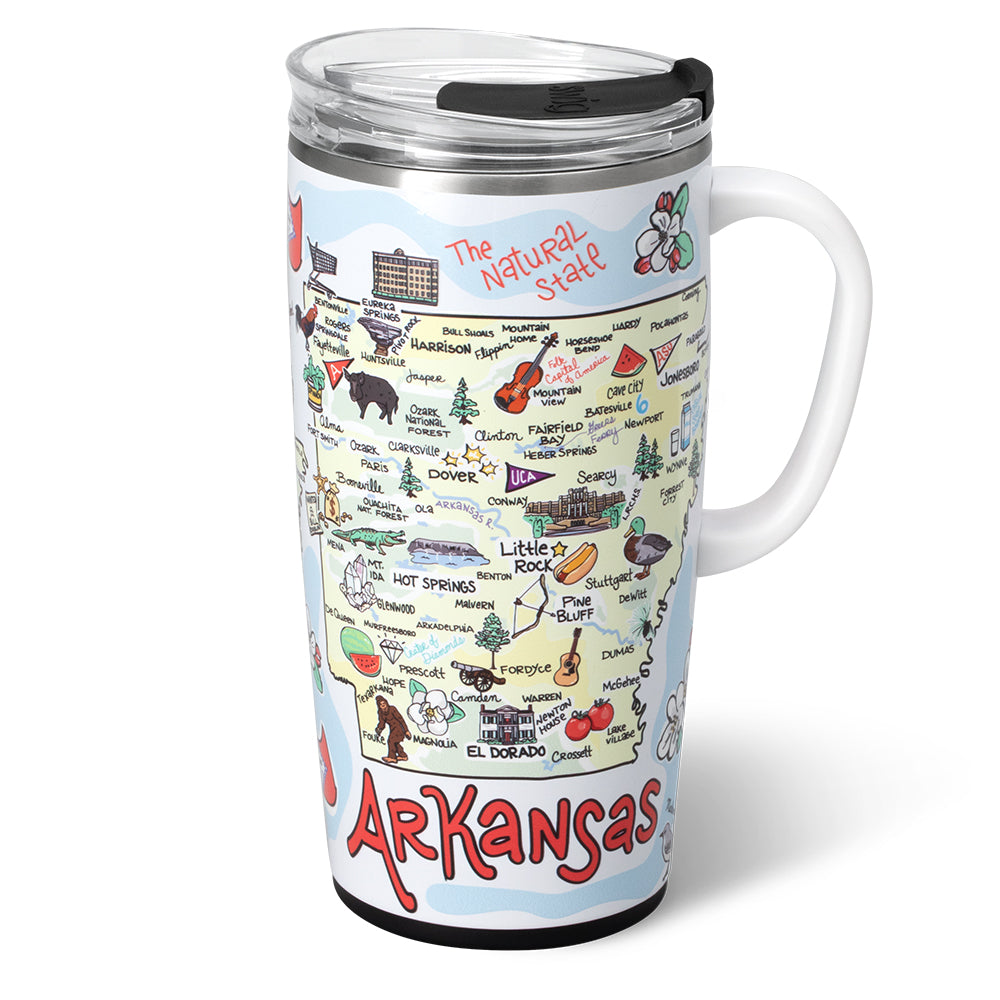 Swig Life 22oz Arkansas Insulated Travel Mug with Handle