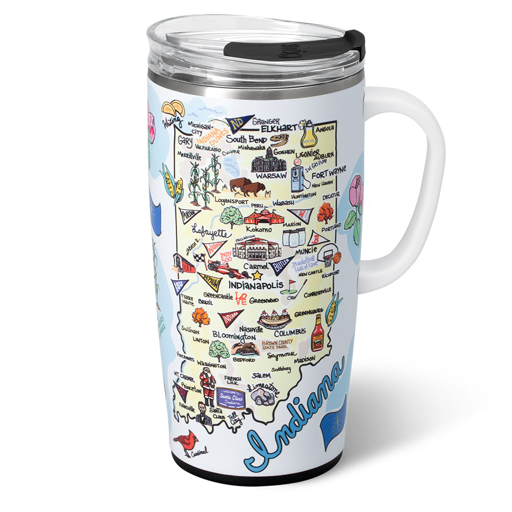 Swig Life 22oz Indiana Insulated Travel Mug with Handle