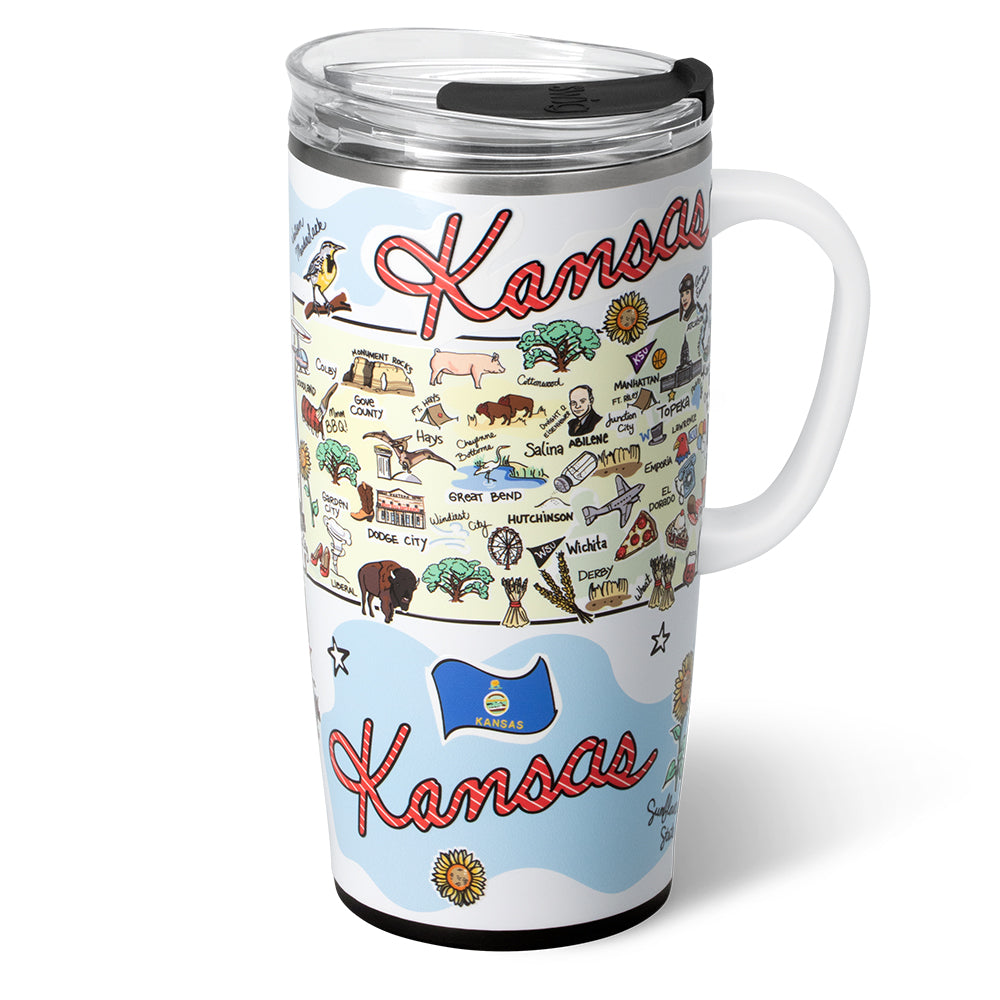 Swig Life 22oz Kansas Insulated Travel Mug with Handle