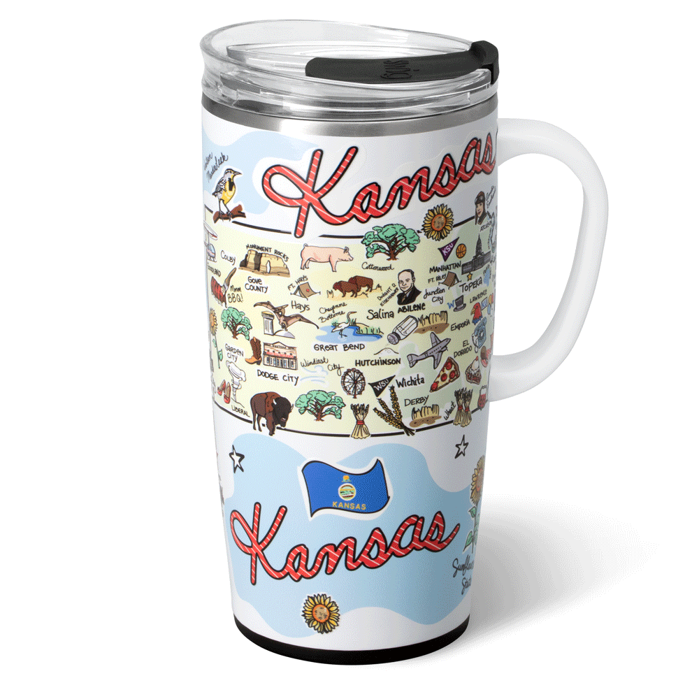 Swig Life 22oz Kansas Insulated Travel Mug Animation