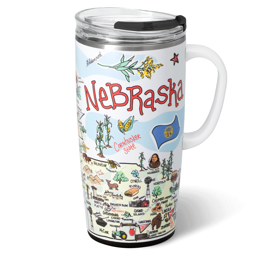 Swig Life 22oz Nebraska Insulated Travel Mug Animation