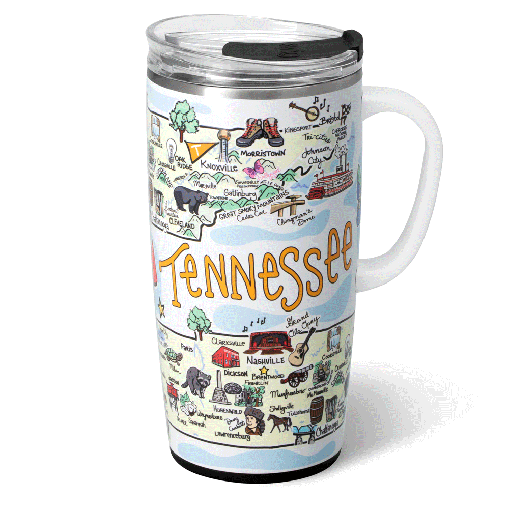 Swig Life 22oz Tennessee Insulated Travel Mug Animation