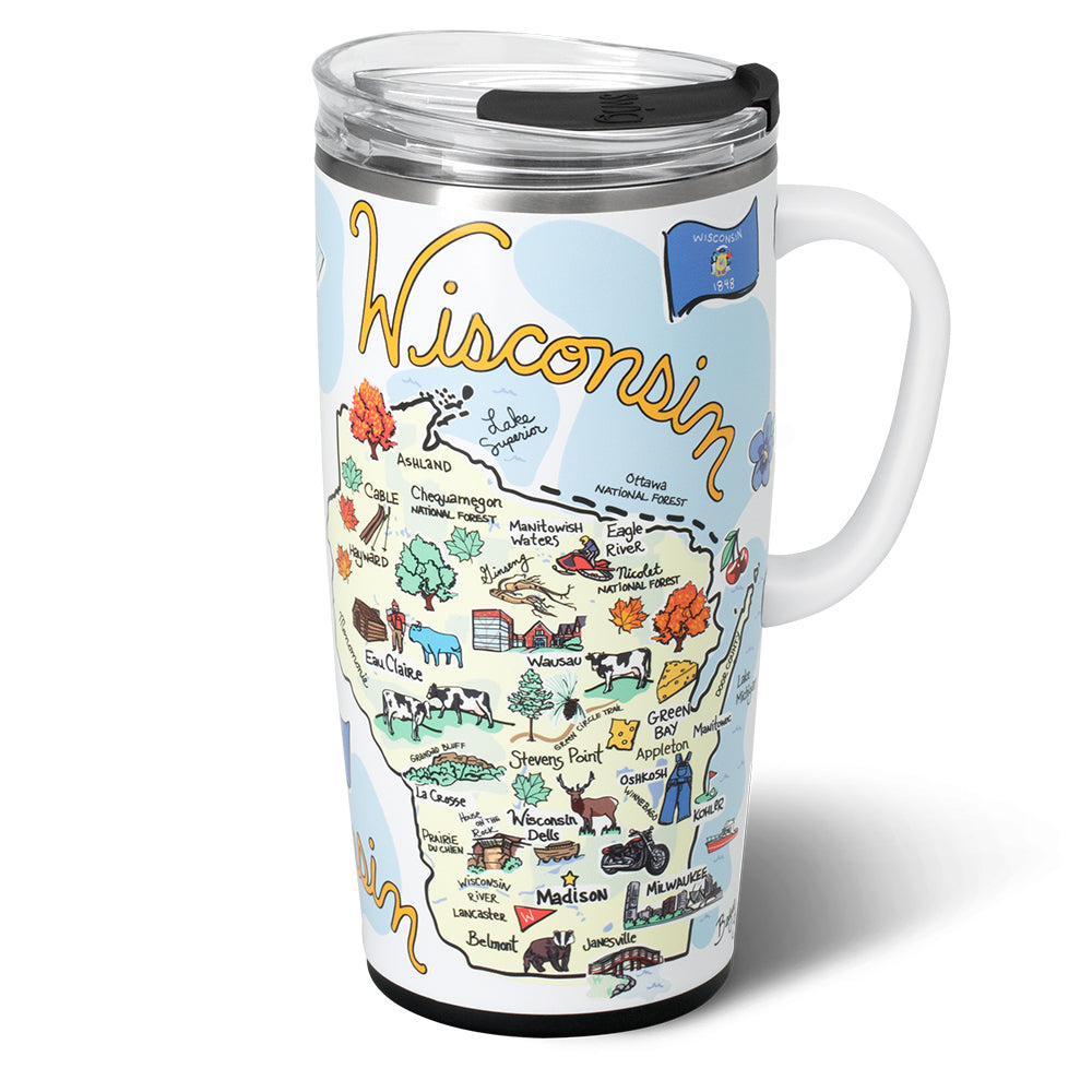 Swig Life 22oz Wisconsin Insulated Travel Mug with Handle