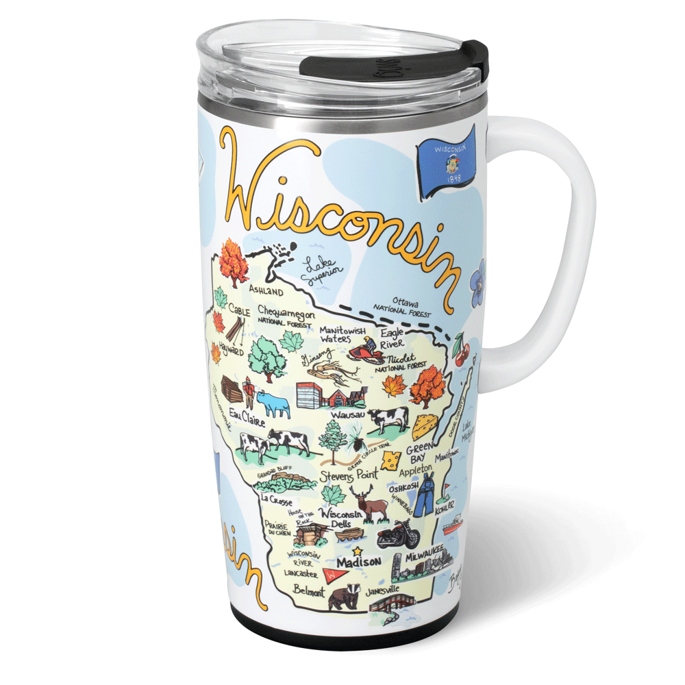 Swig Life 22oz Wisconsin Insulated Travel Mug Animation