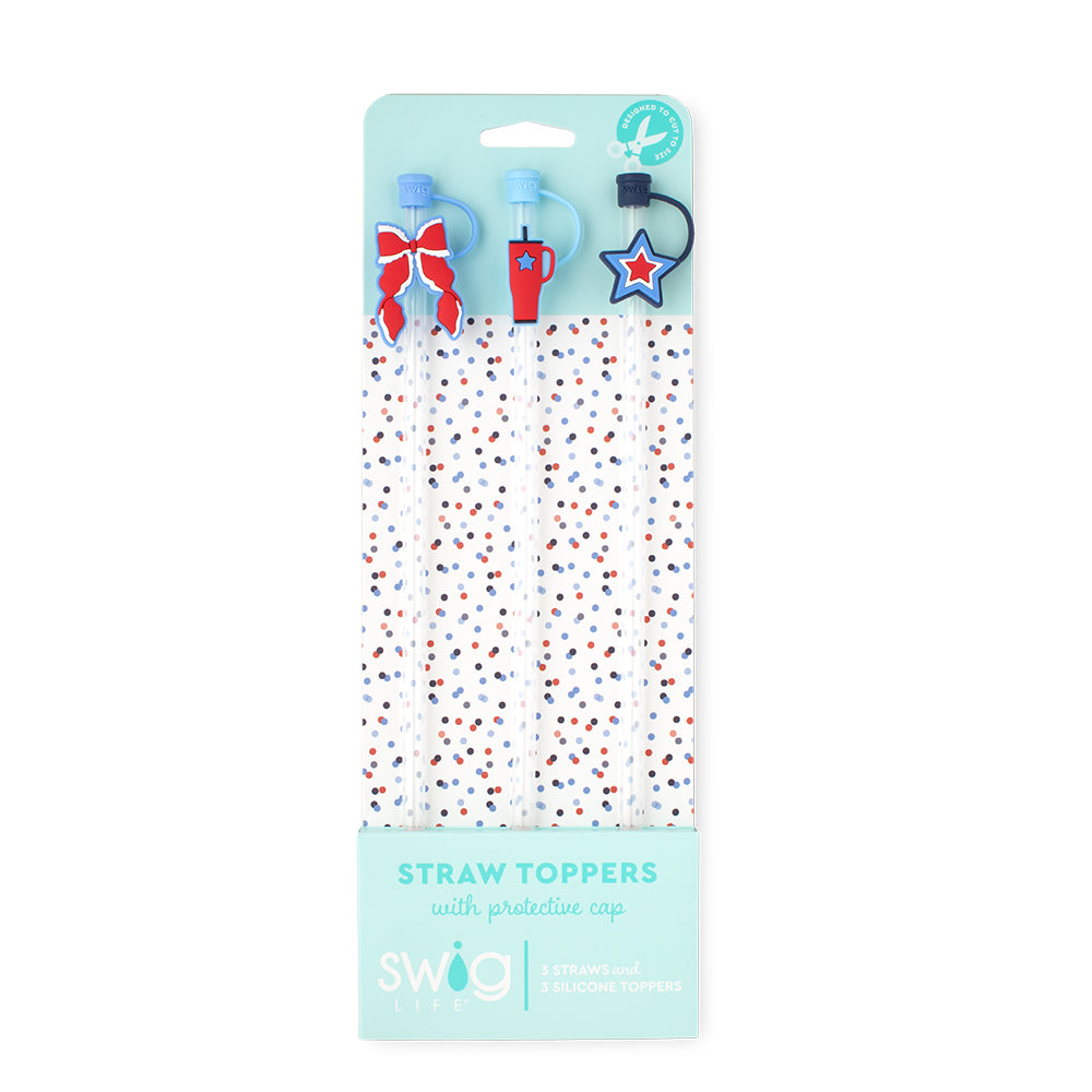 Miss Independence Straw Topper Set