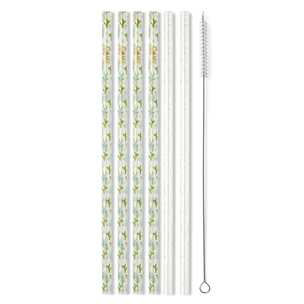 Swig Life Desert Child + Gold Glitter Reusable Straw Set without packaging