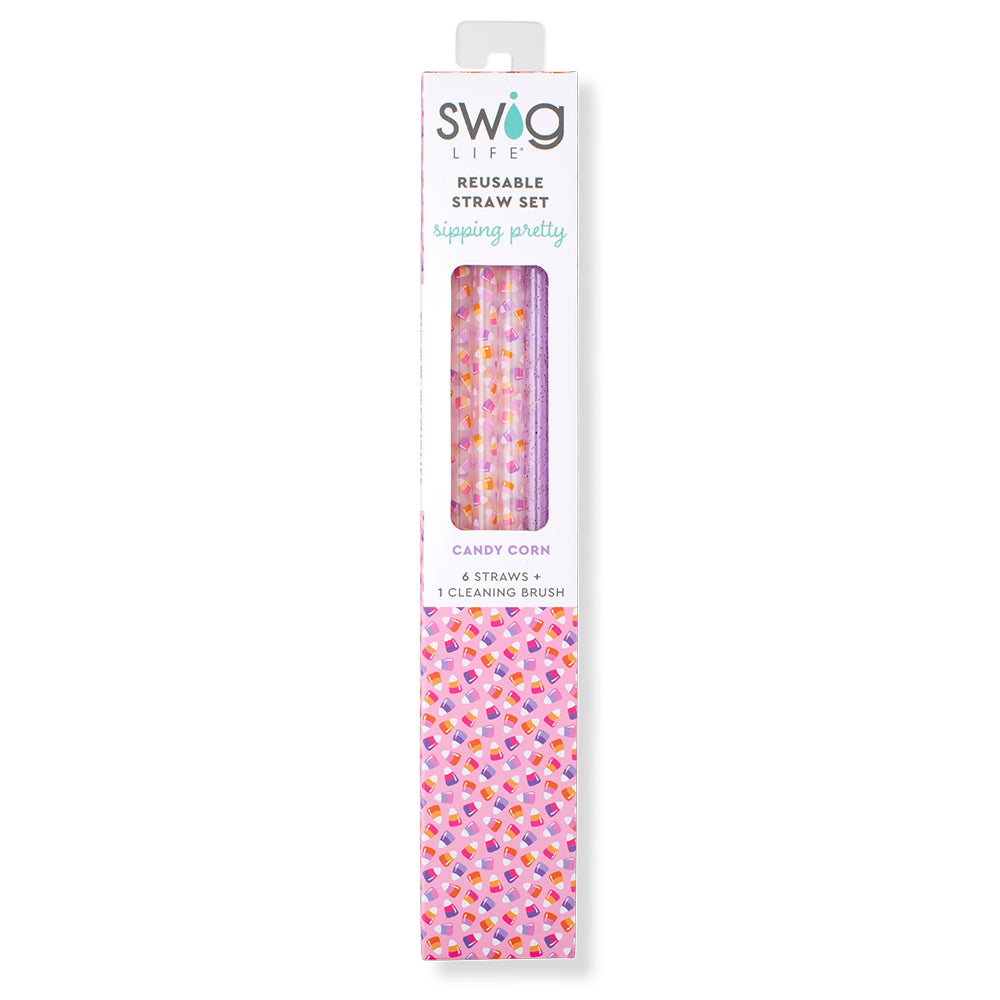 Candy Corn Reusable Straw Set
