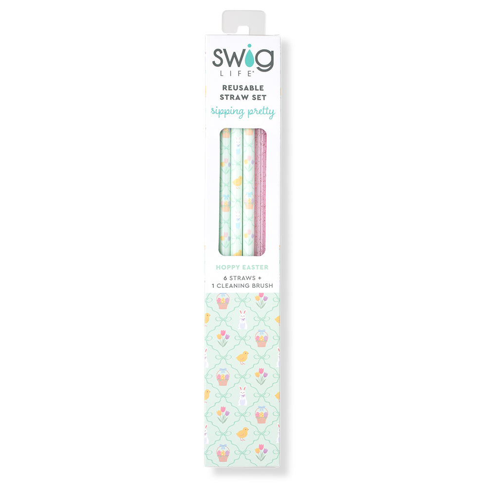 Hoppy Easter Reusable Straw Set