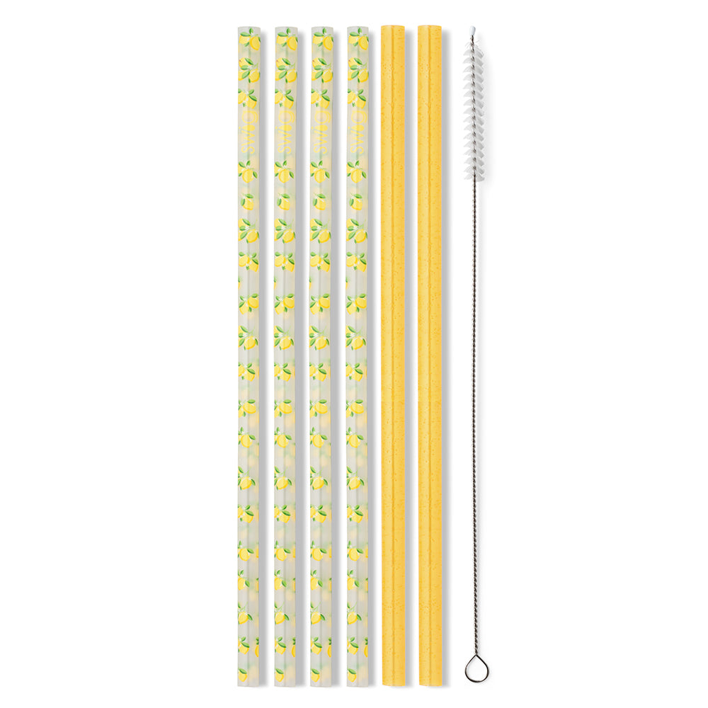 Lemon Meringue Reusable Straw Set