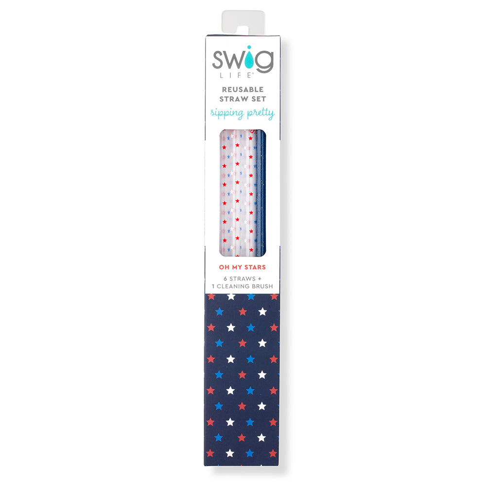 Oh My Stars Reusable Straw Set