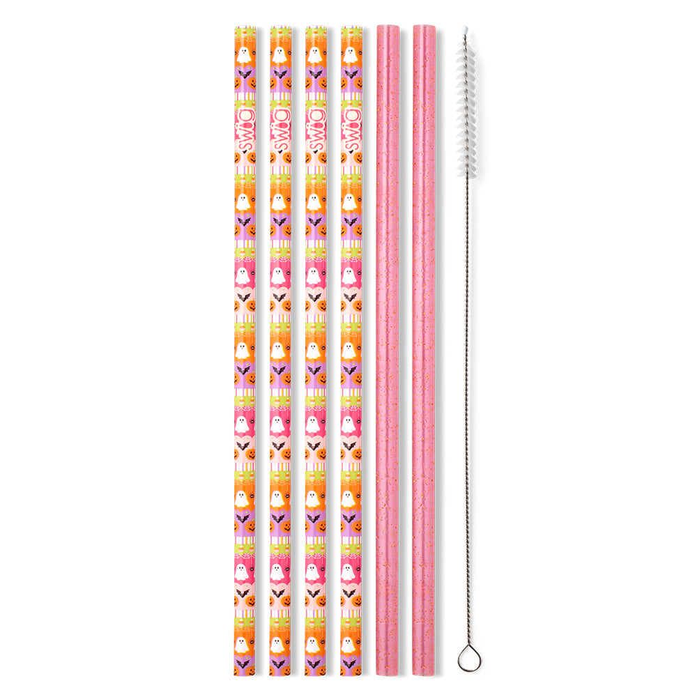 Trick Or Treat Reusable Straw Set