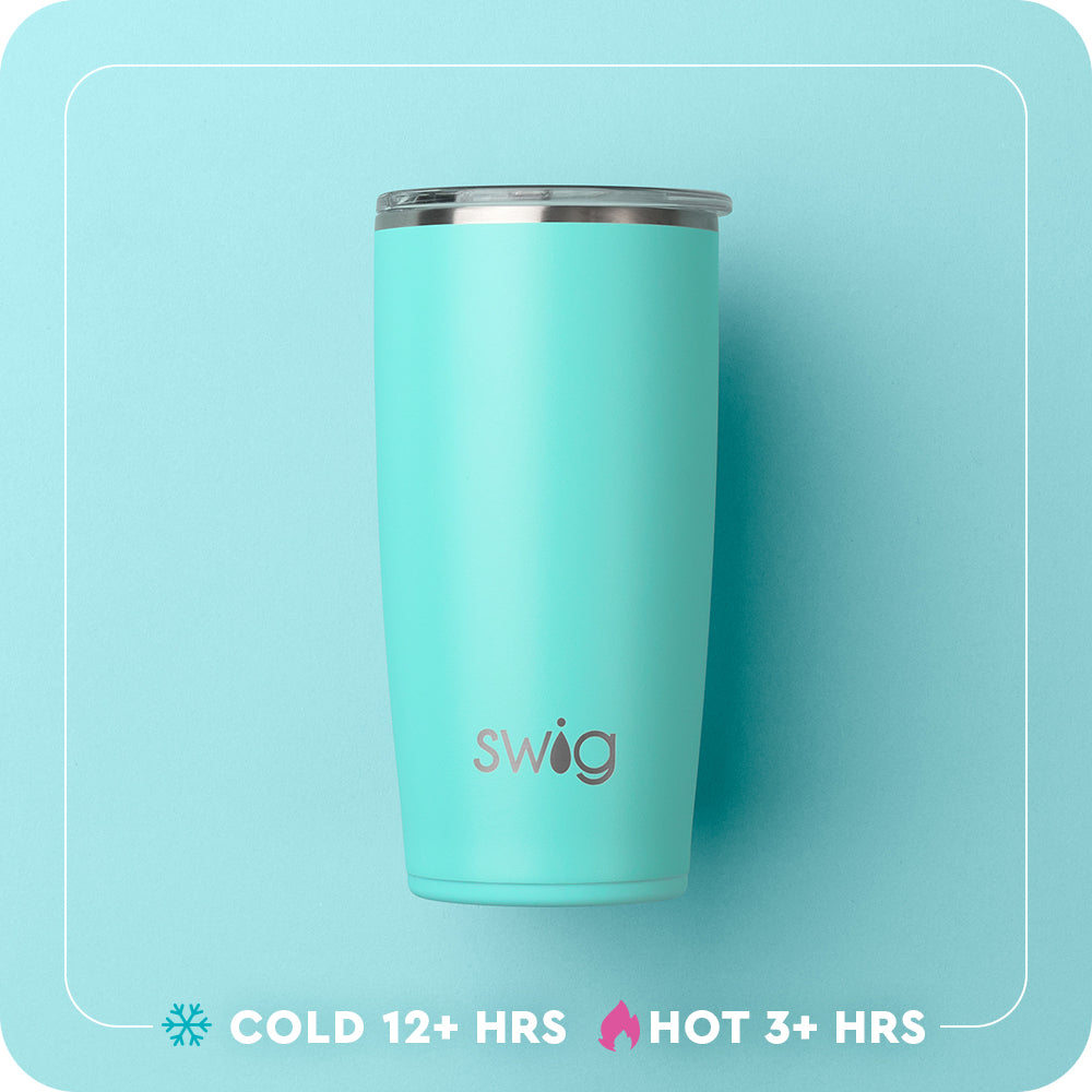 Swig Life 22oz Highball Tumbler temperature infographic - cold 12+ hours or hot 3+ hours