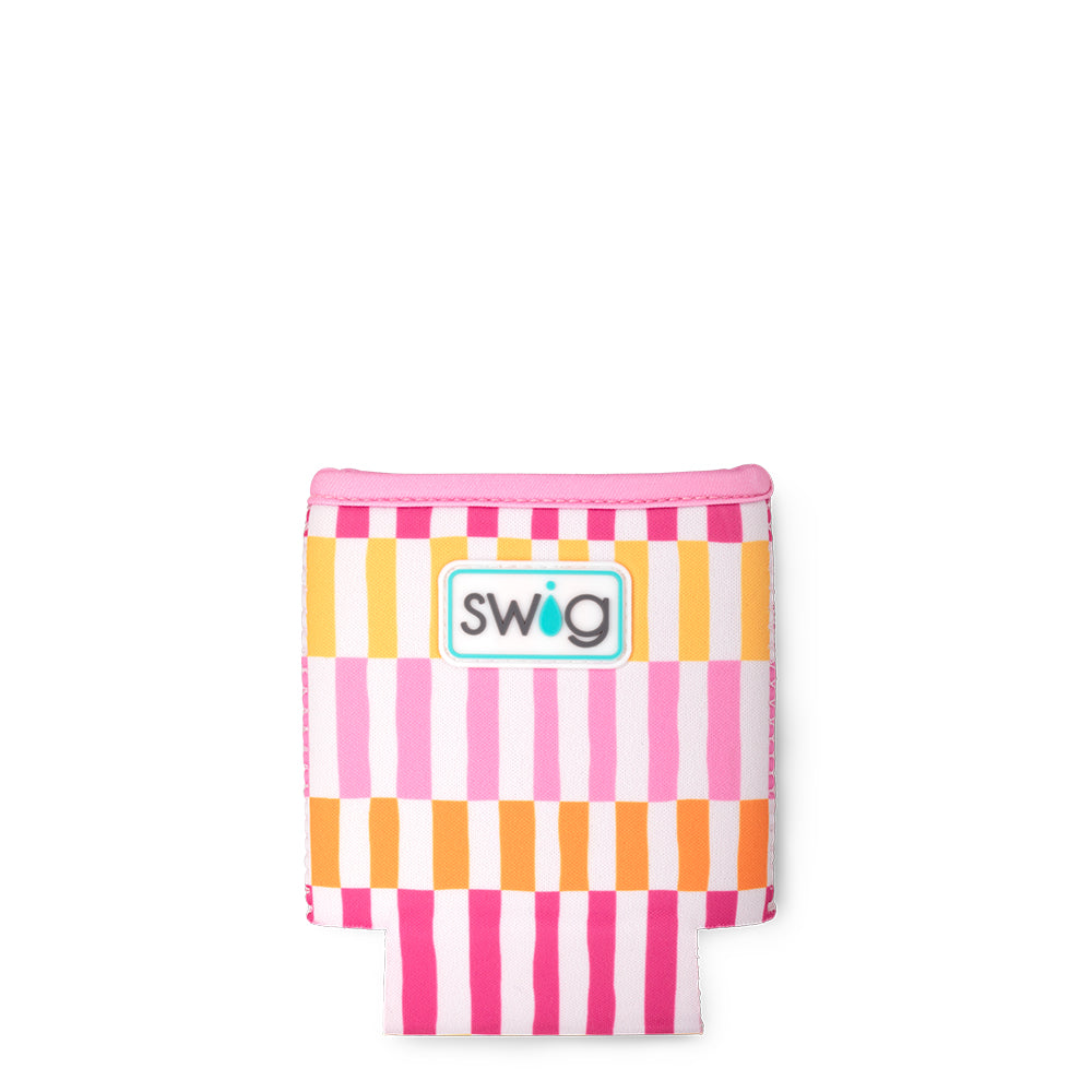Swig Life Sherbet Stripe Insulated Neoprene Can Coolie Flat Lay