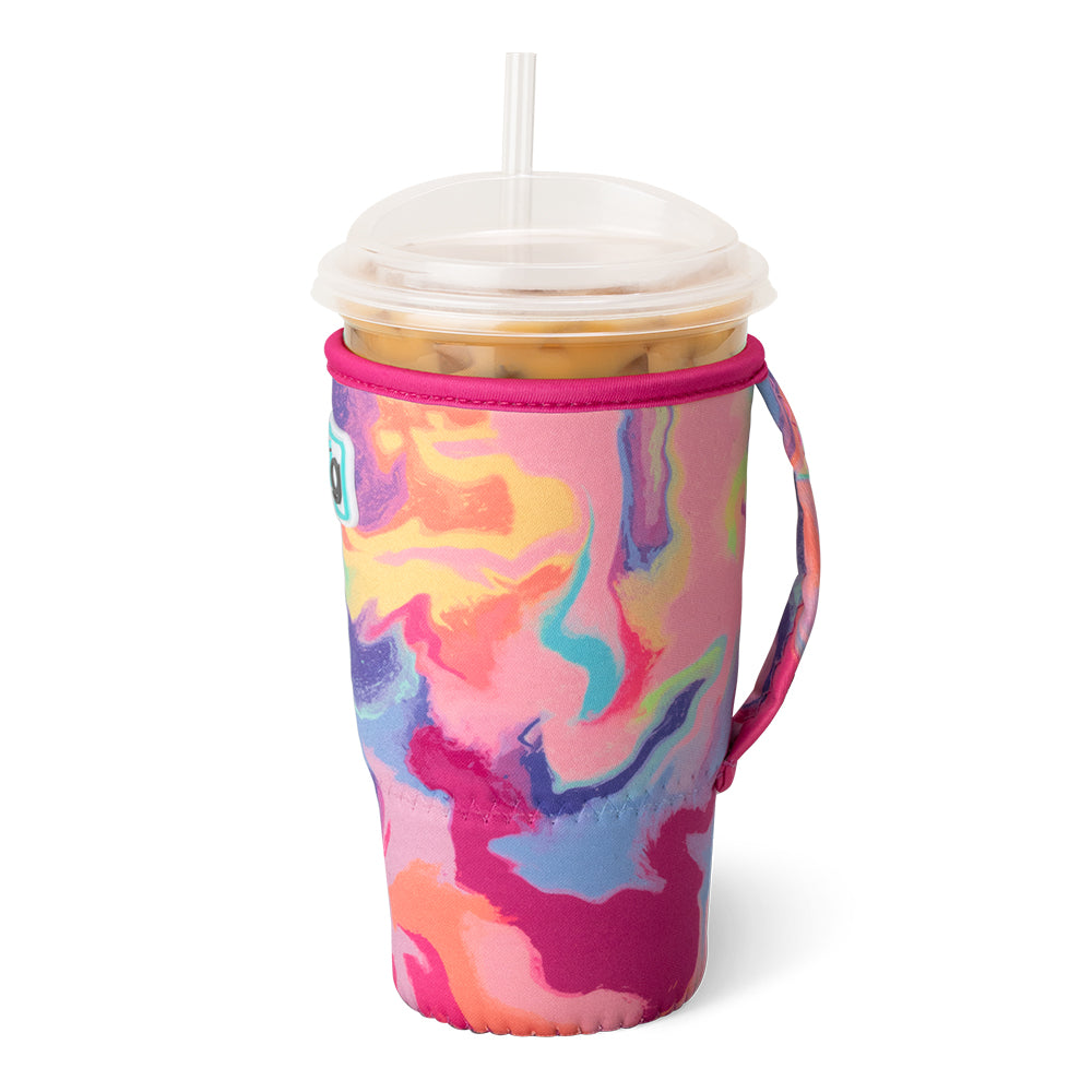 Swig Life Candy Crush Insulated Neoprene Large Iced Cup Coolie Handle View