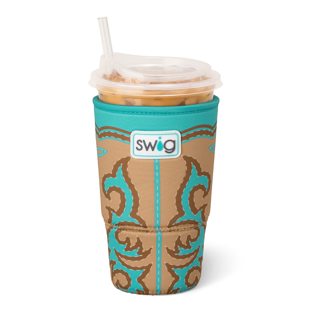 Boot Scootin' Turquoise Large Iced Cup Coolie