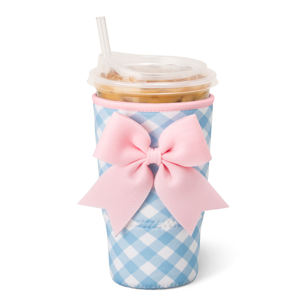 Gingham Large Iced Cup Coolie