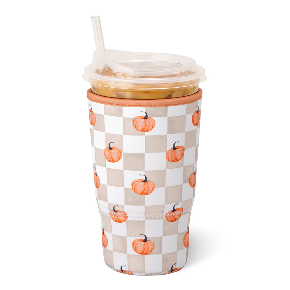 Pumpkin Check Large Iced Cup Coolie