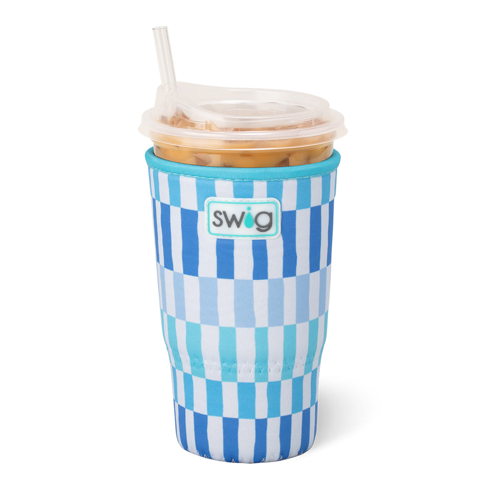 Swig Life Glacier Stripe Insulated Neoprene Large Iced Cup Coolie