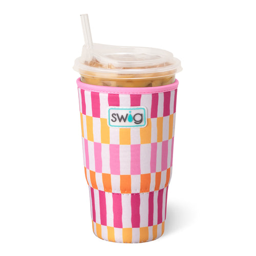 Swig Life Sherbet Stripe Insulated Neoprene Large Iced Cup Coolie