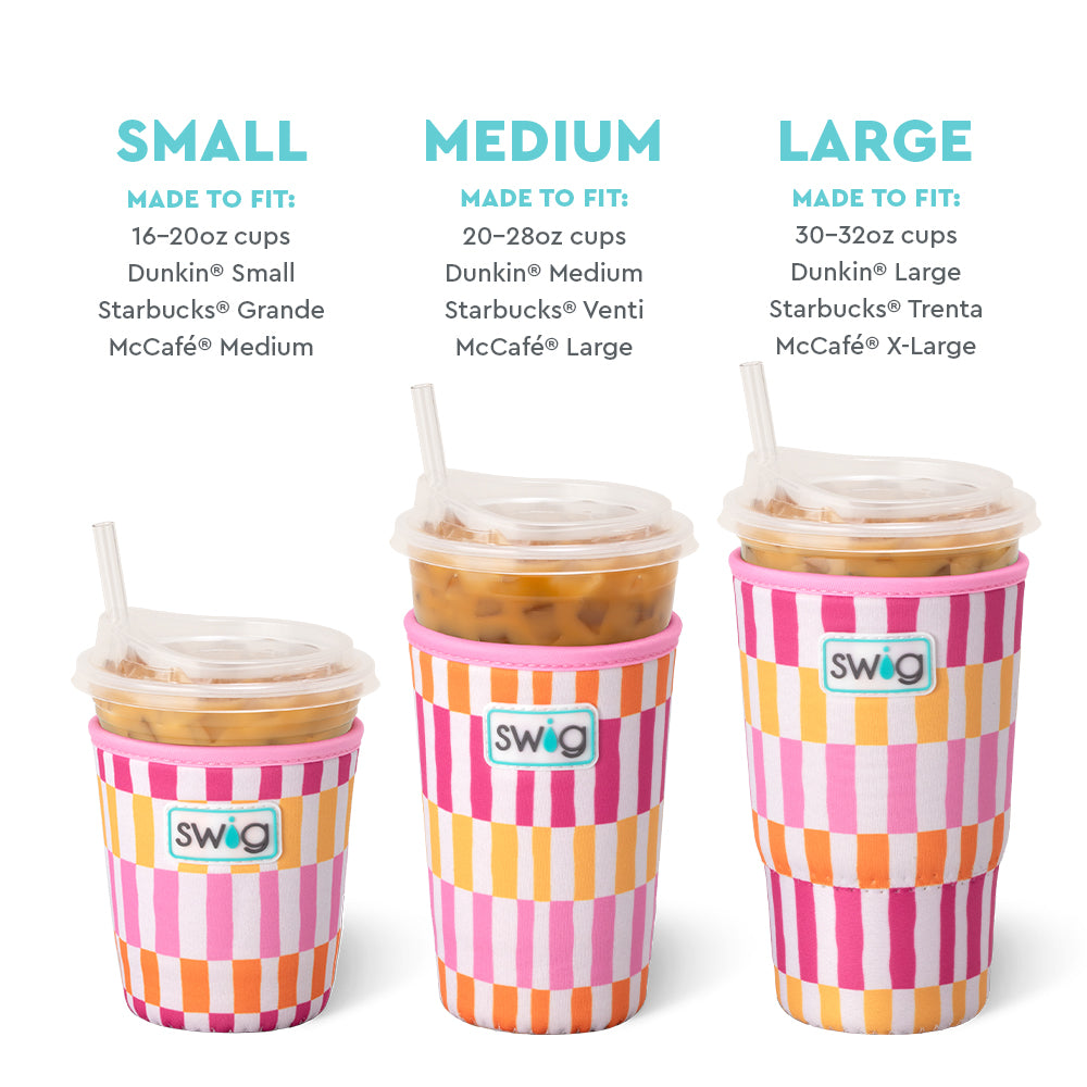 Sherbet Stripe Large Iced Cup Coolie