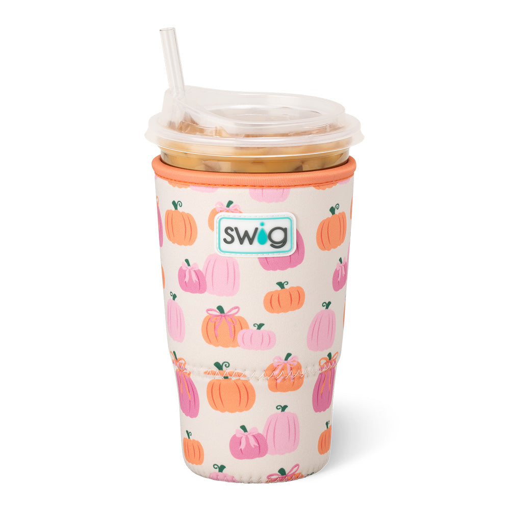 Pumpkins and Bows Large Iced Cup Coolie