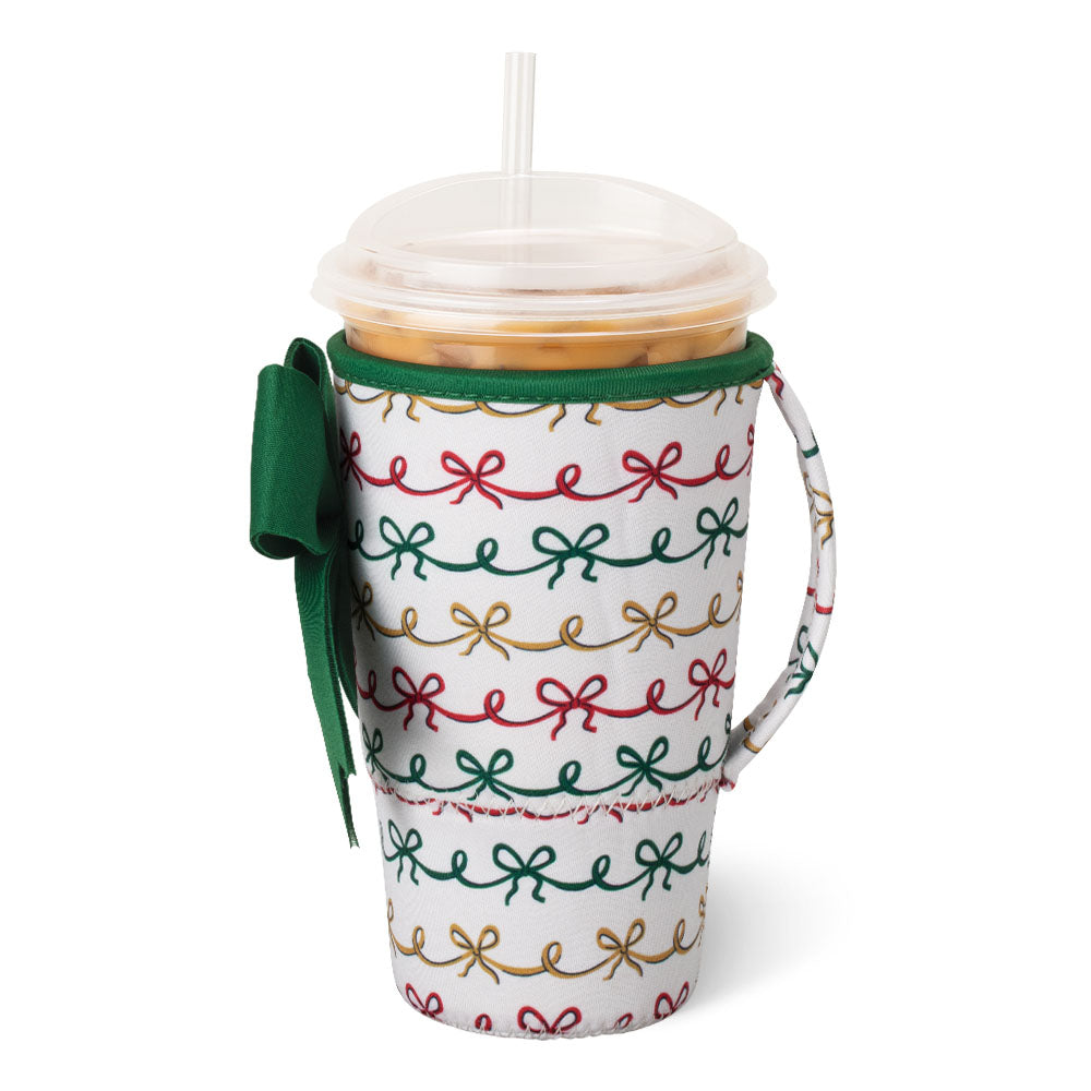 Christmas Bows Large Iced Cup Coolie