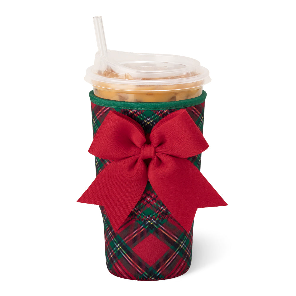 Christmas Plaid Large Iced Cup Coolie