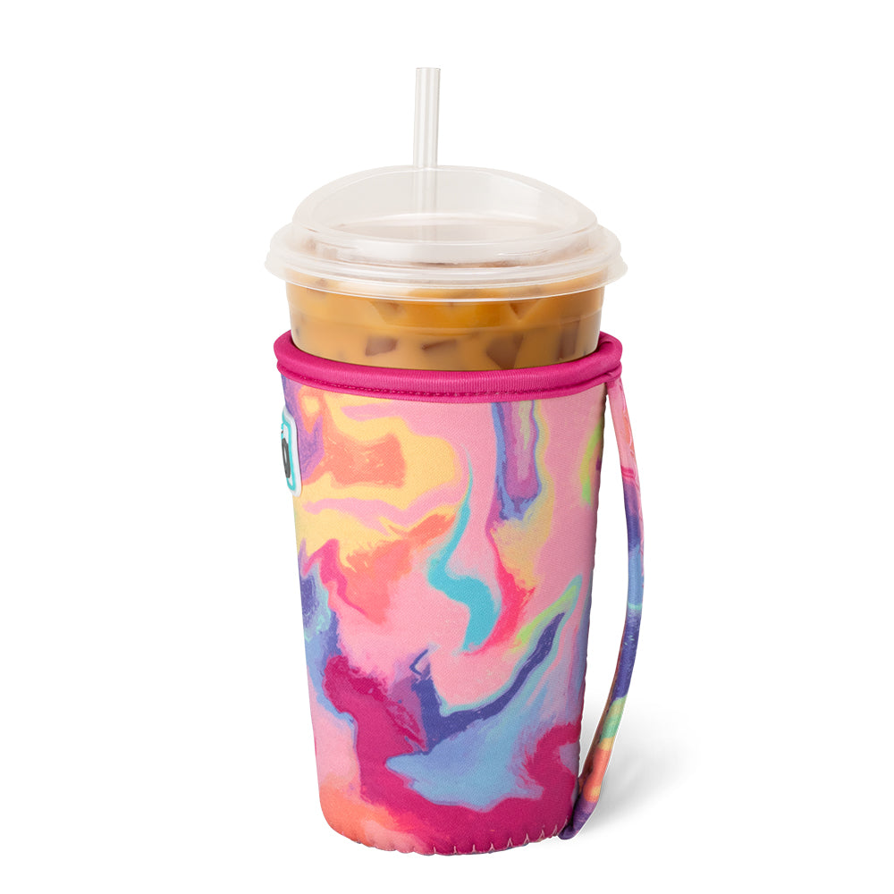 Swig Life Candy Crush Insulated Neoprene Iced Cup Coolie Handle View