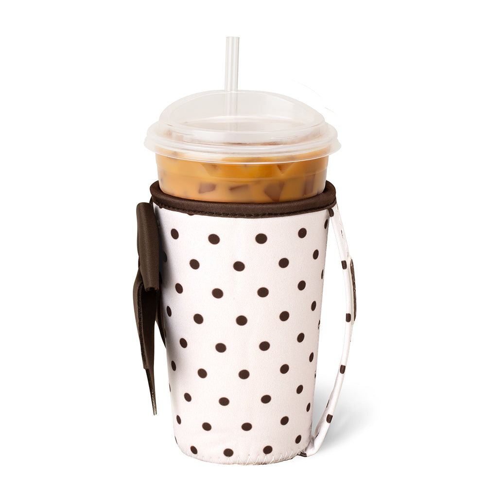 Mocha Dots Medium Iced Cup Coolie