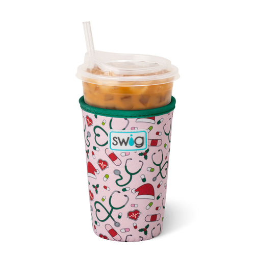 Santa's Scrubs Medium Iced Cup Coolie