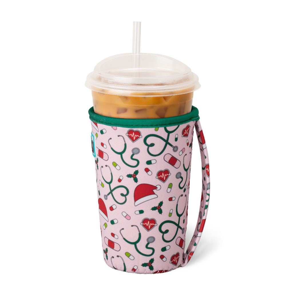 Santa's Scrubs Medium Iced Cup Coolie