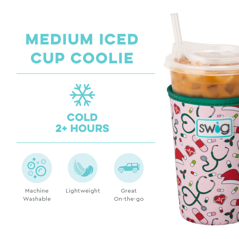 Santa's Scrubs Medium Iced Cup Coolie