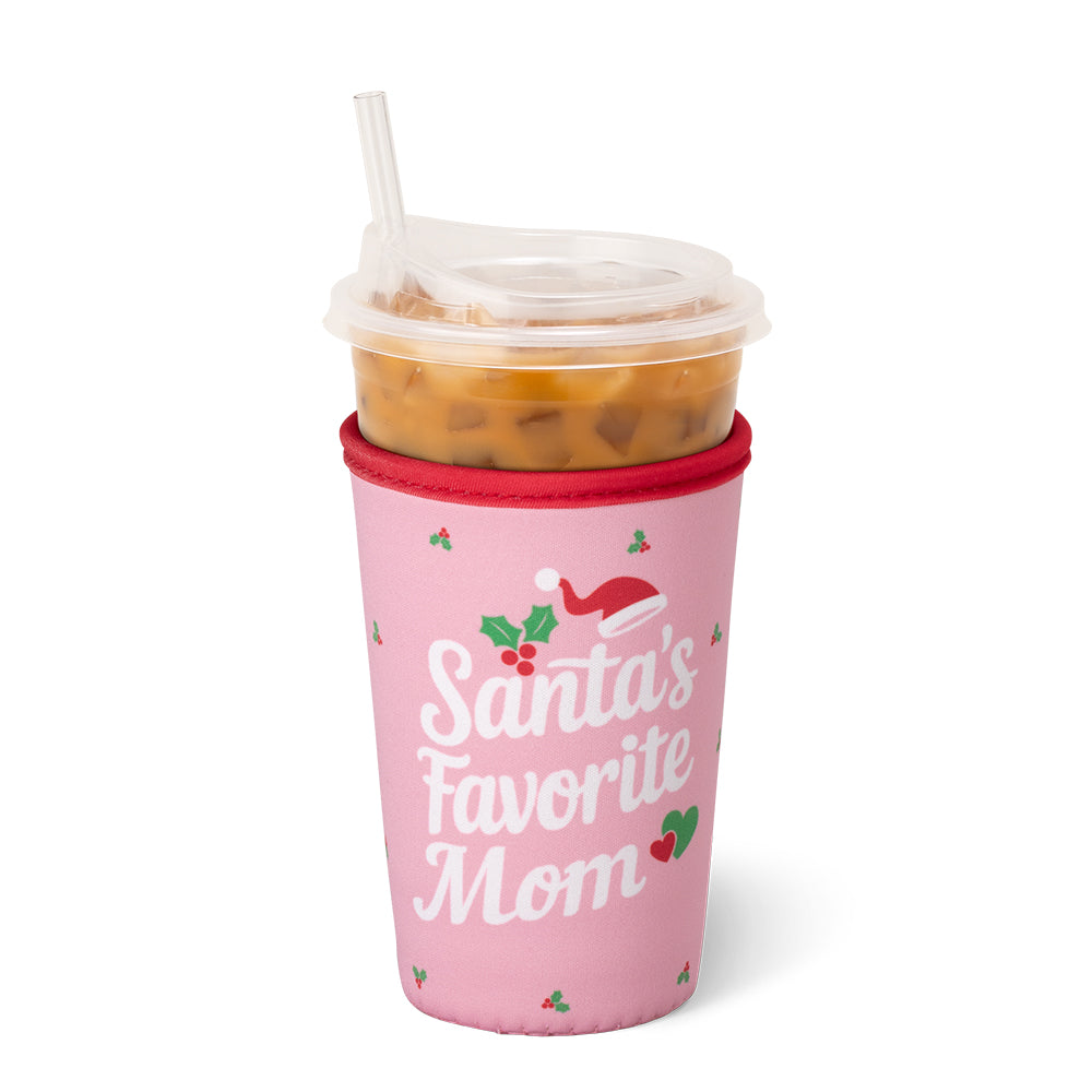 Santa's Favorite Mom Medium Iced Cup Coolie