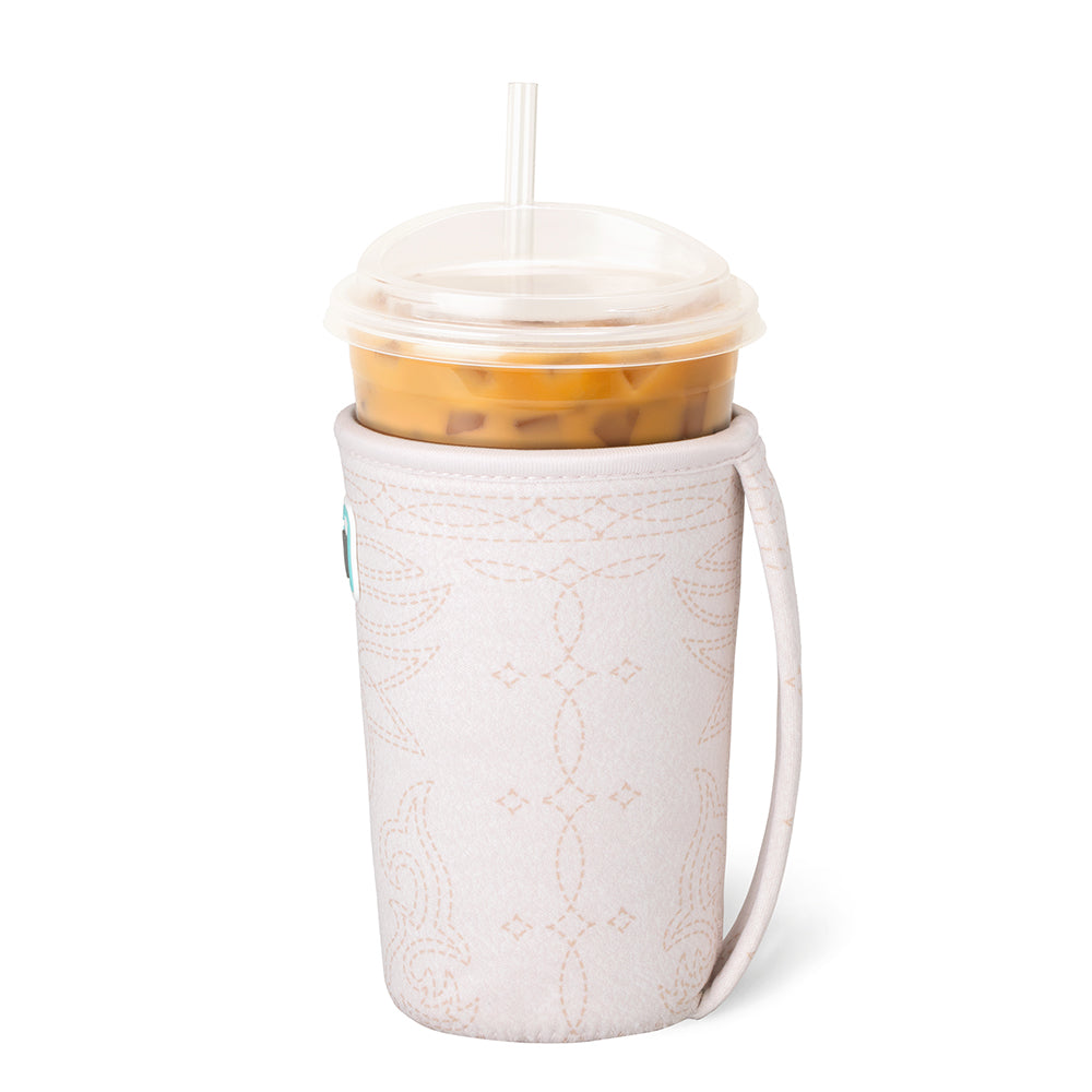 Saddle Stitch Cream Medium Iced Cup Coolie