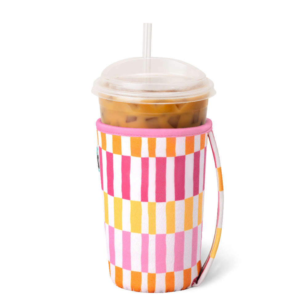 Sherbet Stripe Medium Iced Cup Coolie
