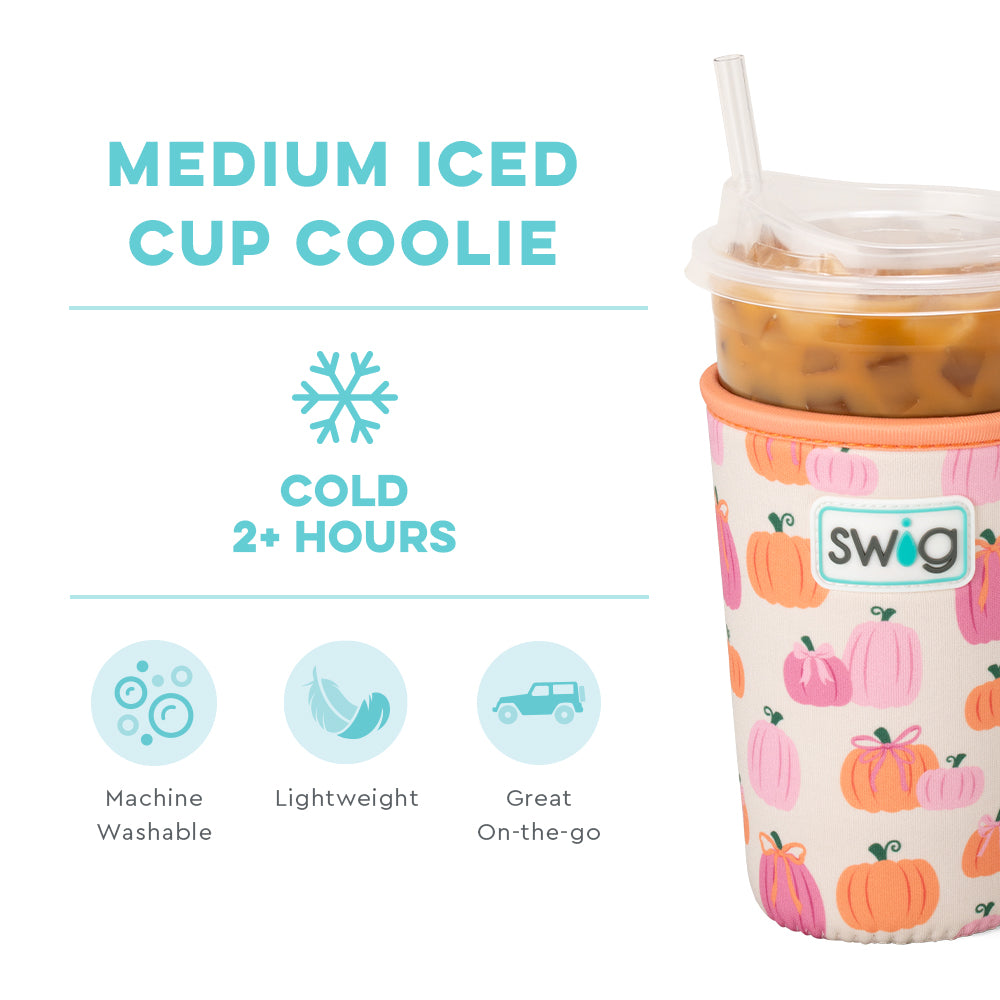 Pumpkins and Bows Medium Iced Cup Coolie